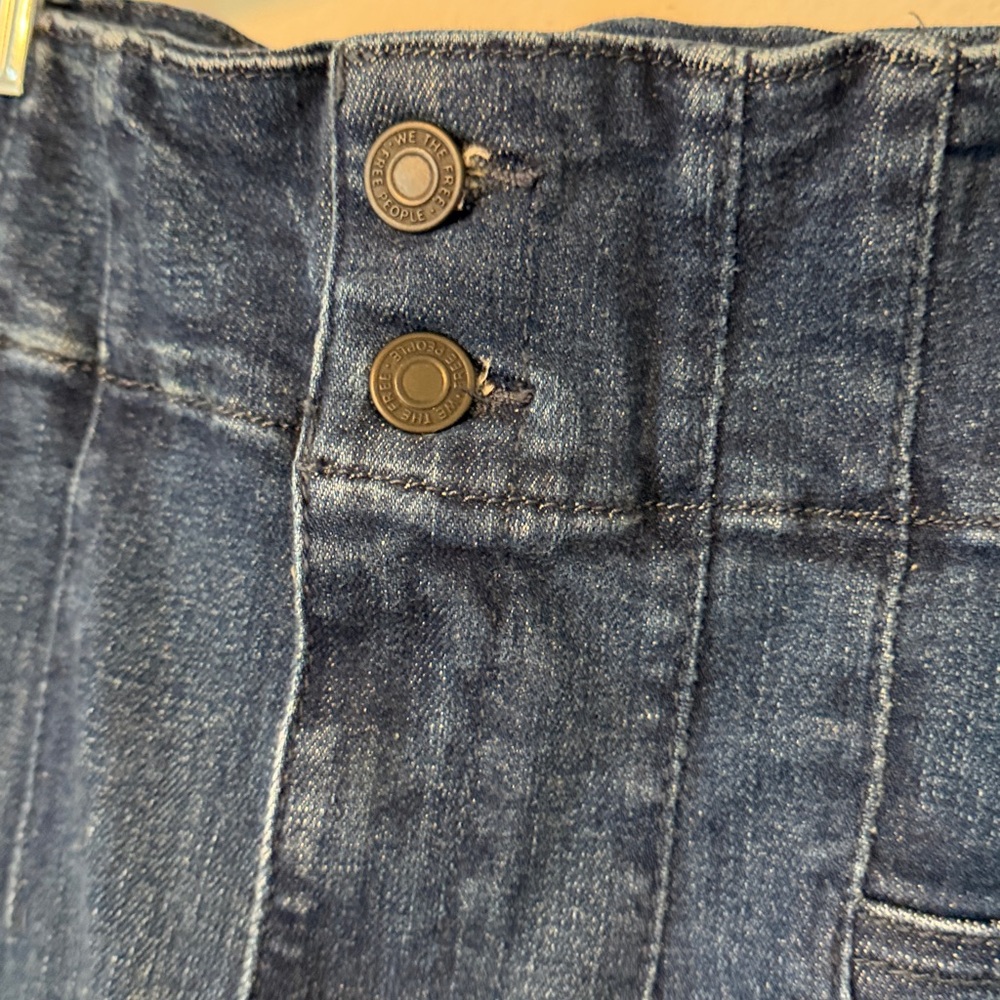 We The Free Dark Blue High-Rise Flare Jeans - Picture 4 of 9